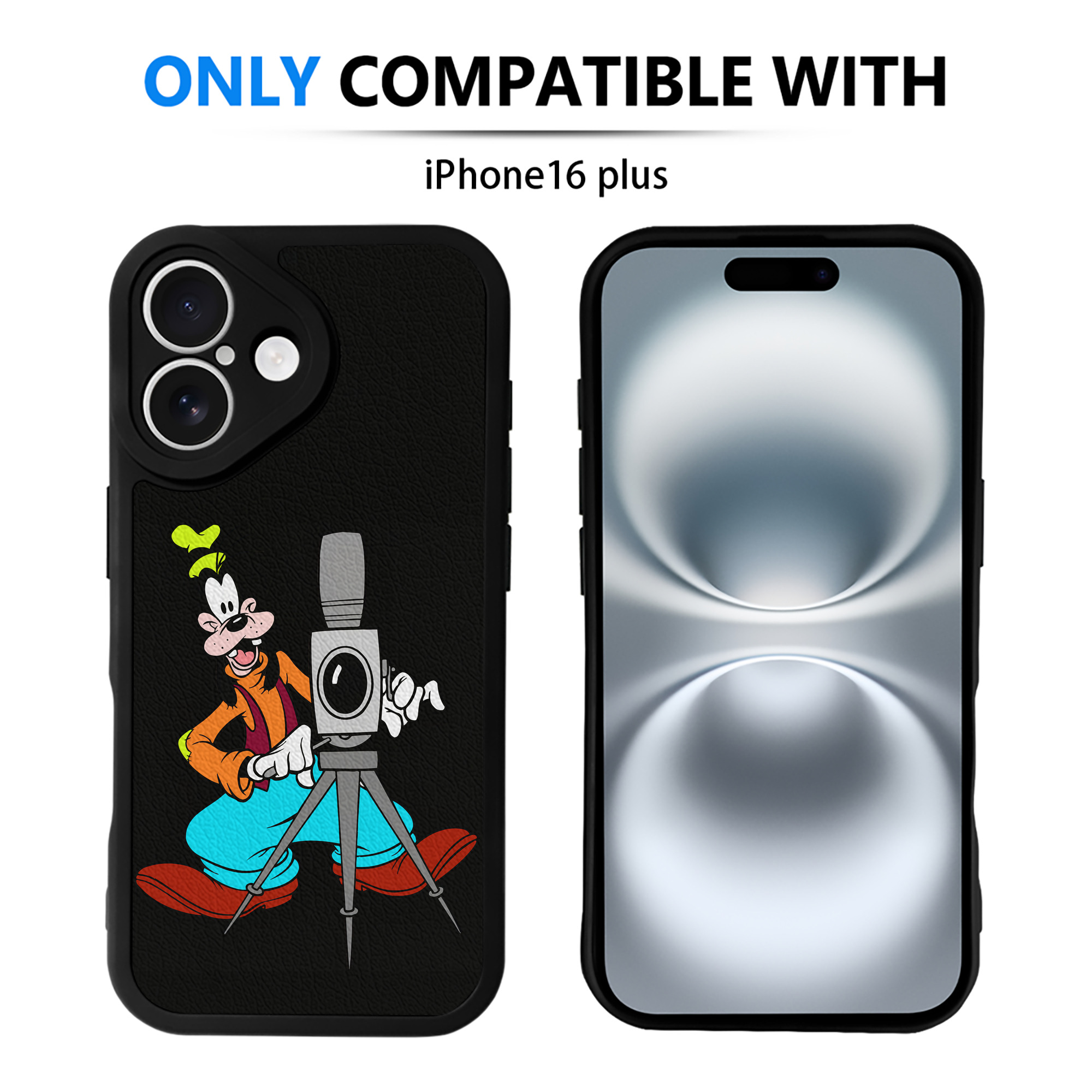 （画像用） ミッキーマウス Mickey Mouse 【iPhone 16シリーズ対応】シリコンスマホケース（レザー調） 材質：シリコン